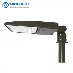 LED ShoeBox-parkeringsplads lyspolet gadelys med bevægelsessensor og fotocelle IP65